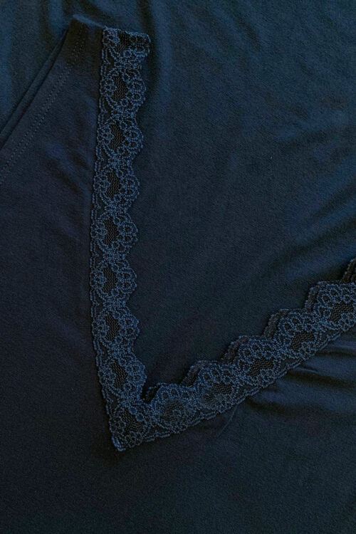 Lace Singlet - navy