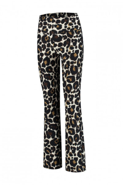 Deblon Celine Flared Leggings Leopard Offwhite