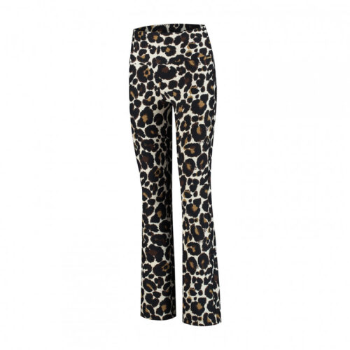 Deblon Celine Flared Leggings Leopard Offwhite